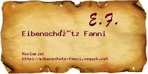 Eibenschütz Fanni névjegykártya