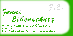 fanni eibenschutz business card